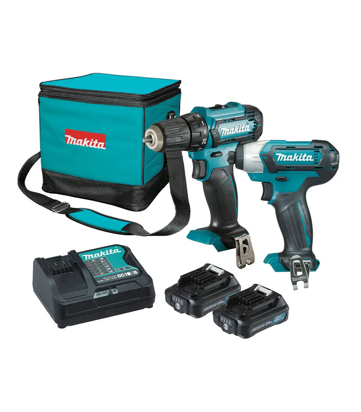 Makita – Akumulatorski set bušilica-odvijač i udarni odvijač CLX224SA by Makita Aku bušilice, odvijači i čekići