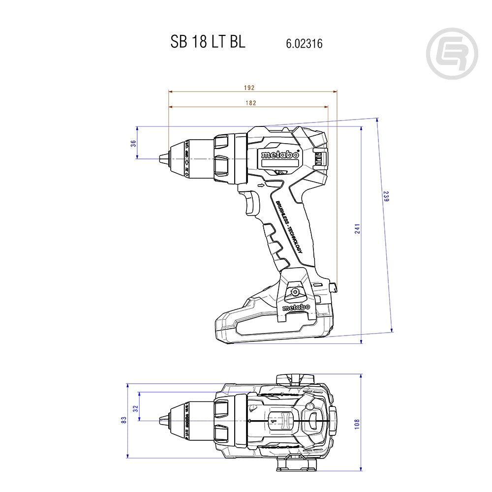 Metabo Bušilica – Odvijač Aku Udarna SB 18 LT BL SE 2 x AKU (4,0 Ah LiHD) ASC 55 + metaBOX – 602368800 by Metabo 602368800