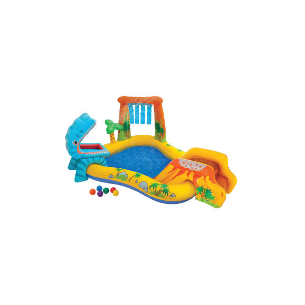 Bazen DINOSAURUS PLAY CENTAR 2,49 x1,91 x 1,09 m - Bazeni za decu - SKU 047327