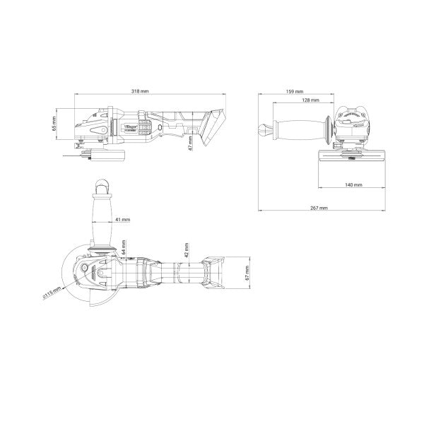 FUSE akumulatorska ugaona brusilica VLN 4320-1BCB - Fuse brusilice - SKU 072302