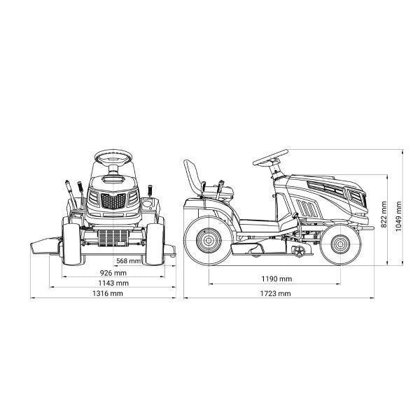 Traktor kosačica AGM LTM 108-22 - Benzinski traktori - SKU 078524