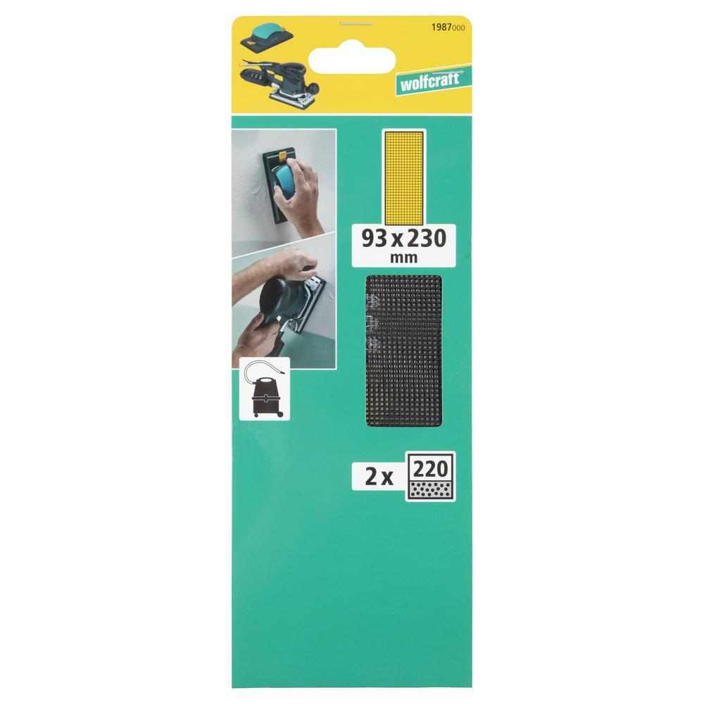 Wolfcraft Brusna Mrežica Za Gips Ploče 93 x 230 mm / K220 SIC / 2 kom – 1987000 by Wolfcraft 1987000 Brusni Papir i Brusne