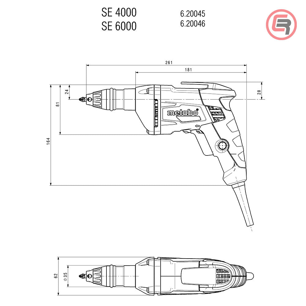 Metabo Odvijač SE 4000 R+L Elektronik 600 W – 620045000 by Metabo 620045000 Odvijači - detalj 4