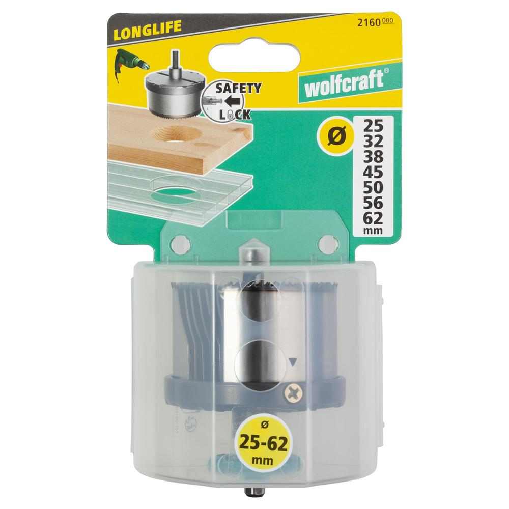Wolfcraft Set Pila Za Rupe 25, 32, 38, 45, 50, 56, 62 mm / 33 mm Professional / 7 dijelni – 2160000 by Wolfcraft 2160000