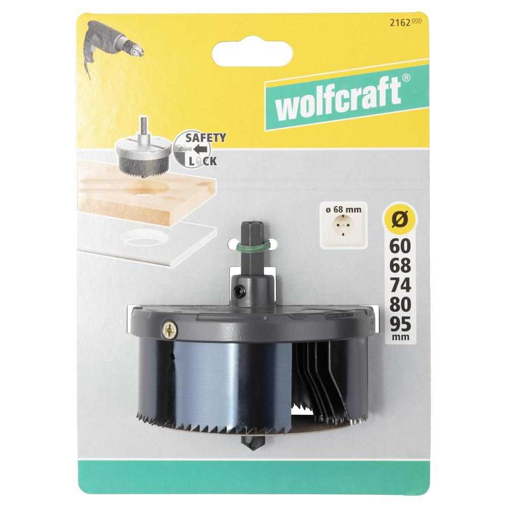 Wolfcraft Set Pila Za Rupe 60, 68, 74, 80, 95 mm / 33 mm / 5 dijelni – 2162000 by Wolfcraft 2162000 Krune, Glodala - detalj 6