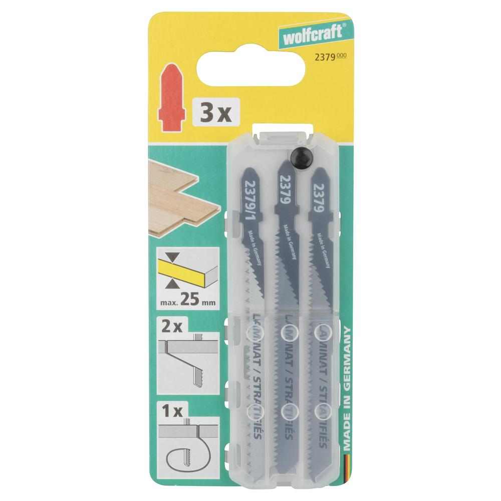 Wolfcraft Ubodne Pilice Za Laminat i Parket HCS, T-Prihvat 75/1,65mm / 3 kom – 2379000 by Wolfcraft 2379000 Pribor Za