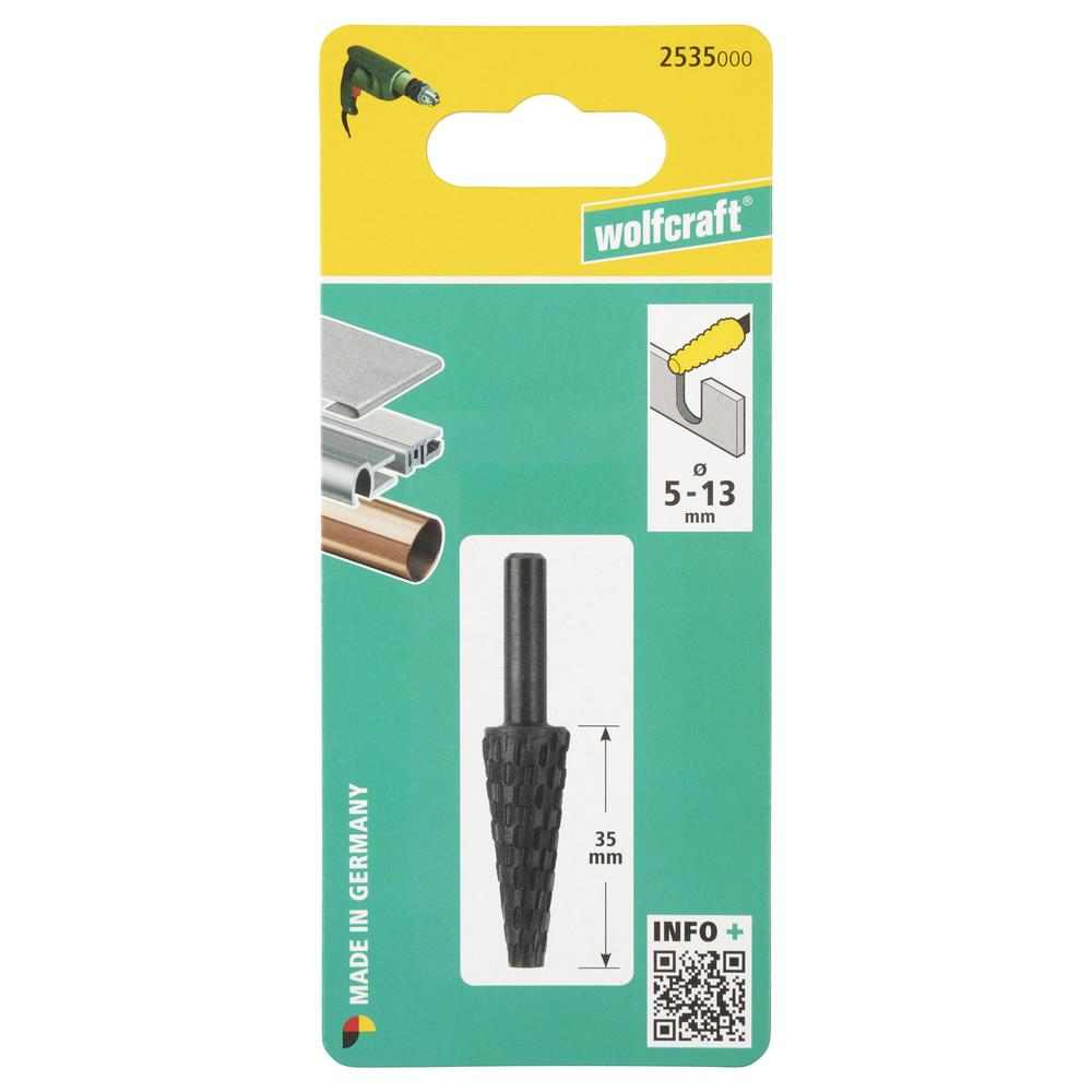 Wolfcraft Turpija Konusna Za Metal fi 5-13×35/60 mm Prihvat 6,35 mm – 2535000 by Wolfcraft 2535000 Četke, Brusni Kolutovi