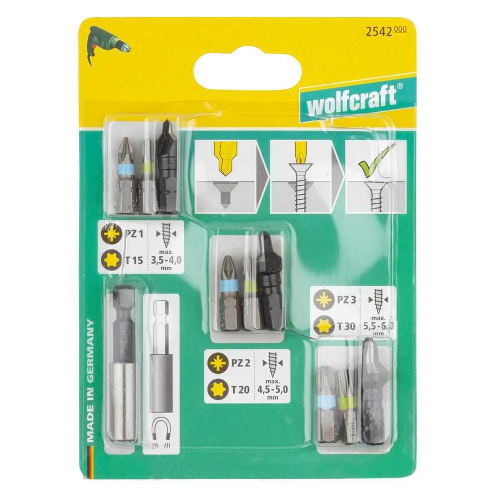 Wolfcraft Set Bitova PZ / TX i Upuštača Za Drvo / 10 dijelni – 2542000 by Wolfcraft 2542000 Garniture / Setovi Pribora