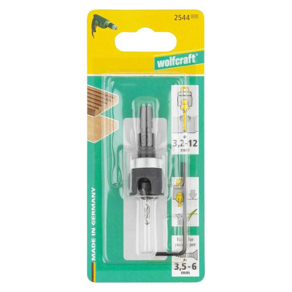 Wolfcraft Svrdlo Za Predbušenje 3,2-12 mm Sa Upuštačem i Graničnikom – 2544000 by Wolfcraft 2544000 Burgije / Svrdla