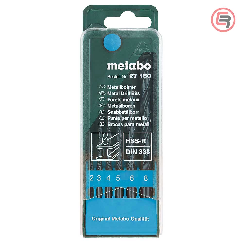 Metabo Garnitura Svrdala Za Metal HSS-R, 2 – 8 mm / 6 dijelna u PVC Kutiji – 627160000 by Metabo 627160000 Garniture /