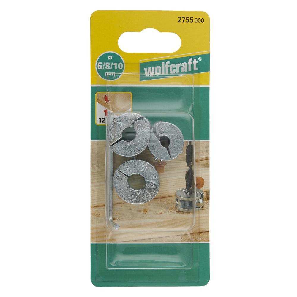 Wolfcraft Graničnik Dubine Bušenja Set Univerzalni fi 6, 8, 10 mm / 4 dijelni – 2755000 by Wolfcraft 2755000 Burgije /