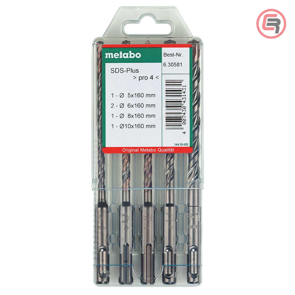 Metabo Garnitura Svrdala SDS – plus Pro 4 (2 oštrice) 5 – 10mm / 5 dijelna – 630581000 by Metabo 630581000 Garniture /