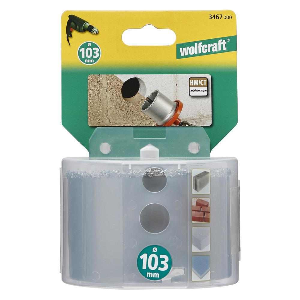 Wolfcraft Kruna Za Zidove Od Cigle i Kamena fi 103 / 55 mm Bez Nosača – 3467000 by Wolfcraft 3467000 Krune, Glodala