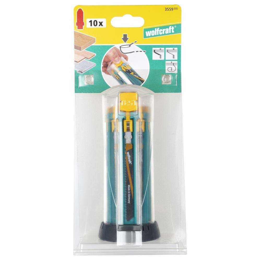 Wolfcraft Ubodne Pilice Za Drvo i Metal T-Prihvat PVC Kutija / 10 kom – 3559000 by Wolfcraft 3559000 Pribor Za Ubodne Pile