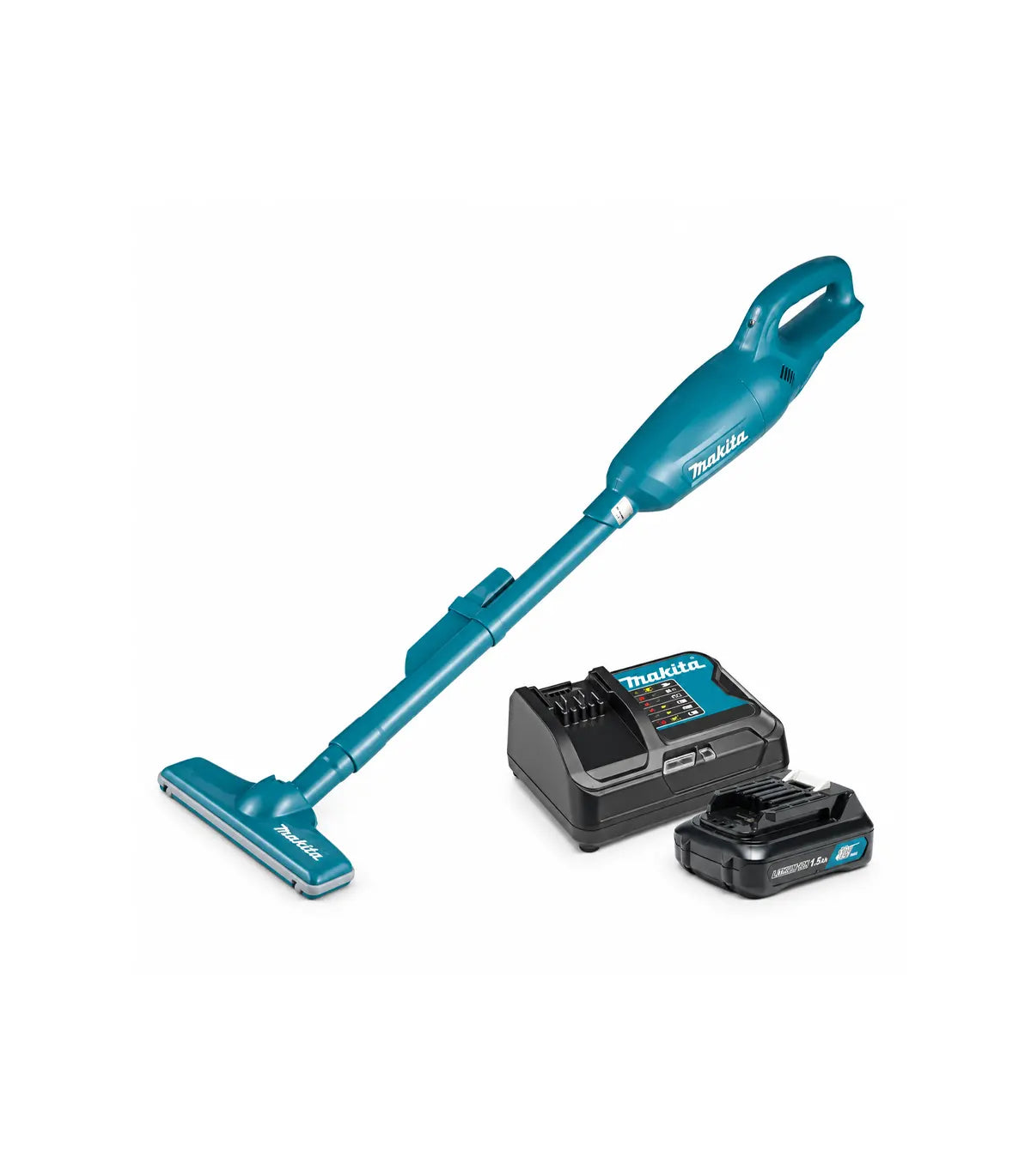 Makita – Akumulatorski usisivač 12 V max CXT u setu sa baterijom 1,5 AH i brzim punjačem CL106FD SET by Makita Aku usisivači