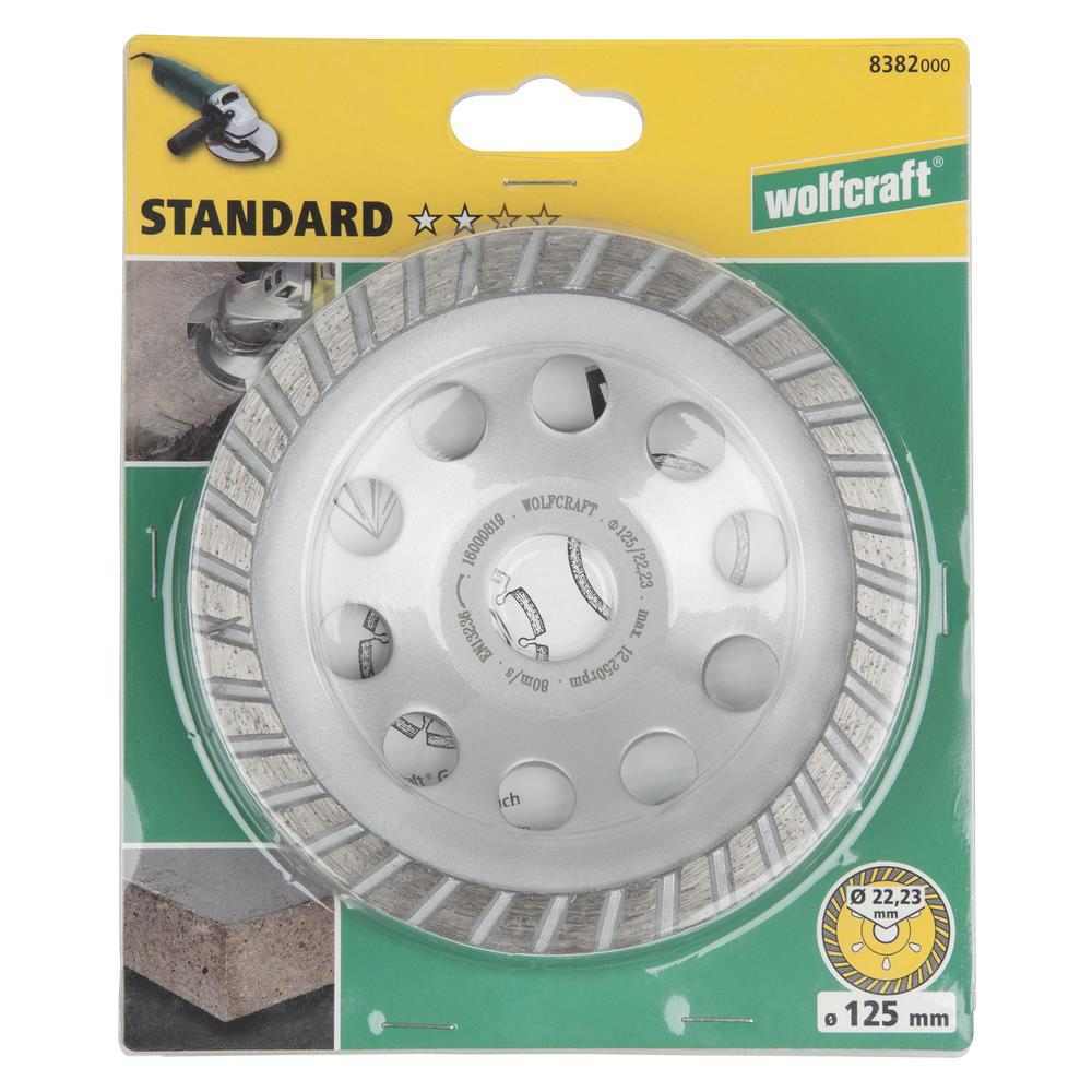 Wolfcraft Dijamantna Brusna Ploča Lonac 125 x 22,23 mm Standard – 8382000 by Wolfcraft 8382000 Brusne / Rezne Ploče