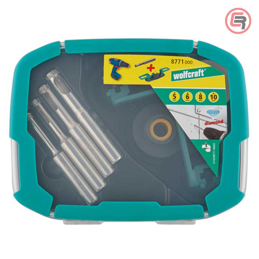 Wolfcraft Set Dijamantnih Kruna Za Keramiku fi 5 – 10 mm Sa Držačem “Ceramic” / 5 dijelna – 8771000 by Wolfcraft 8771000
