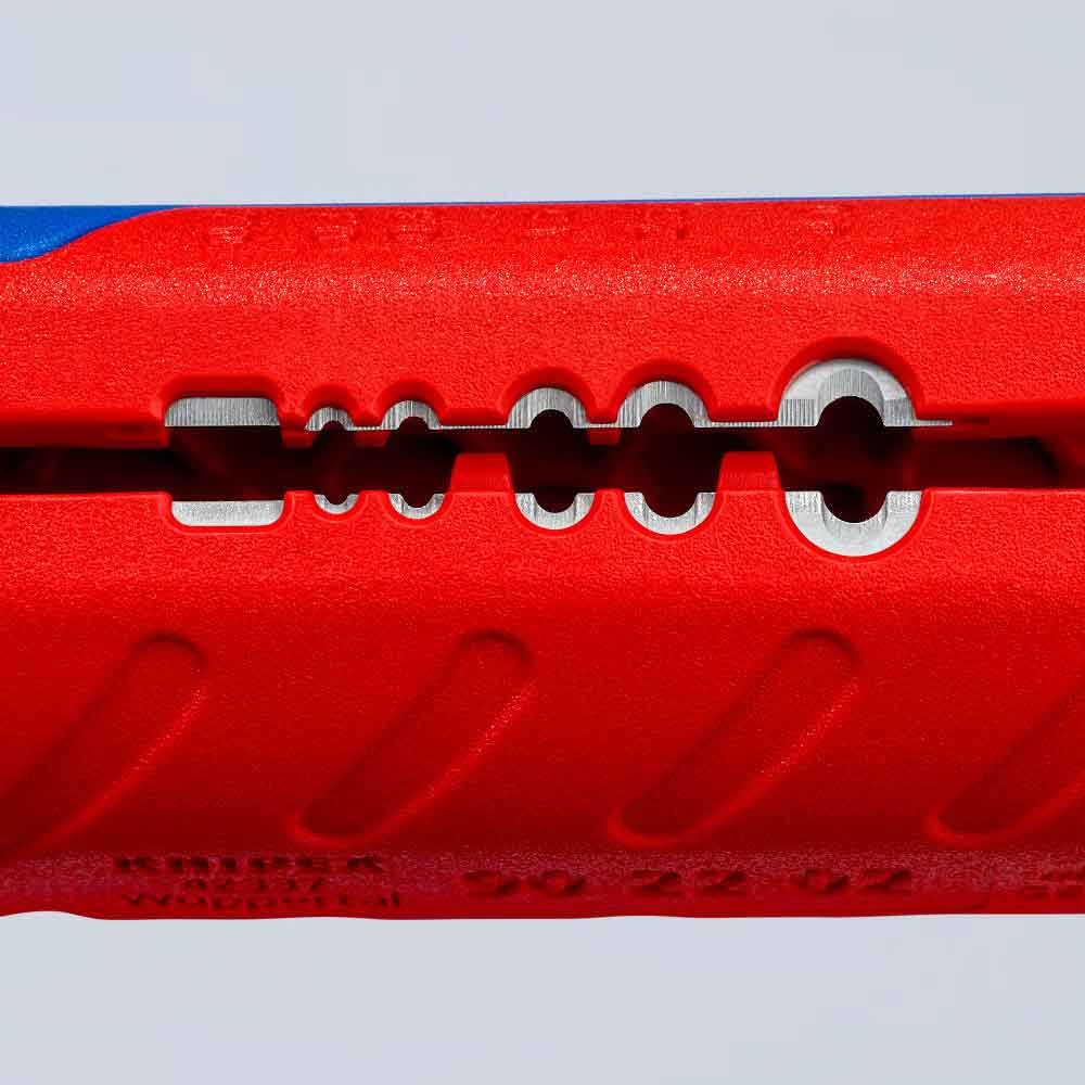 Knipex Rezač Za Bužir Rebrasti TwistCut fi 13 – 32 mm Sa Skidačem Izolacije 0,2 – 4 mm2 – 90 22 02 SB by Knipex 90 22 02 SB