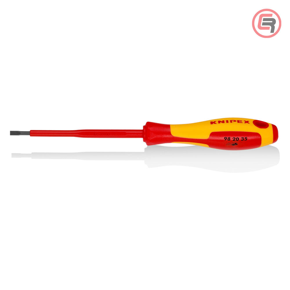 Knipex Odvijač Plosnati VDE 3,5 x 100 / 202 mm 1000V – 98 20 35 by Knipex 98 20 35 Izolovani Alat VDE 1000V