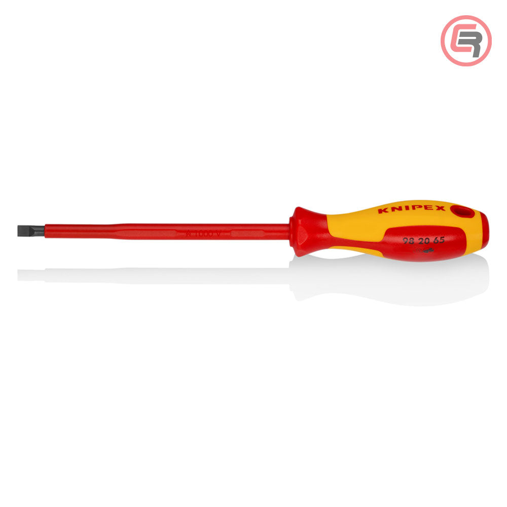 Knipex Odvijač Plosnati VDE 6,5 x 150 / 262 mm 1000V – 98 20 65 by Knipex 98 20 65 Izolovani Alat VDE 1000V