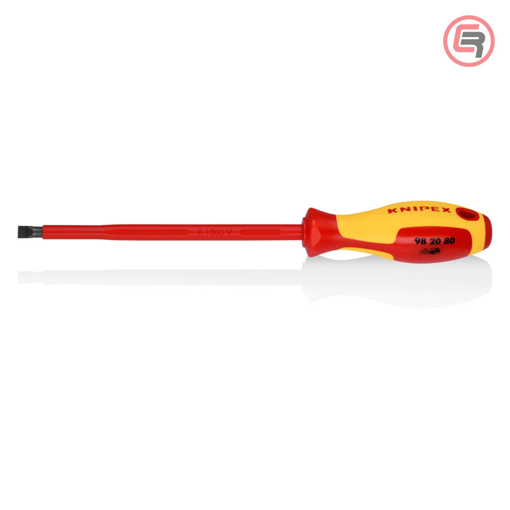 Knipex Odvijač Plosnati VDE 8,0 x 175 / 295 mm 1000V – 98 20 80 by Knipex 98 20 80 Izolovani Alat VDE 1000V