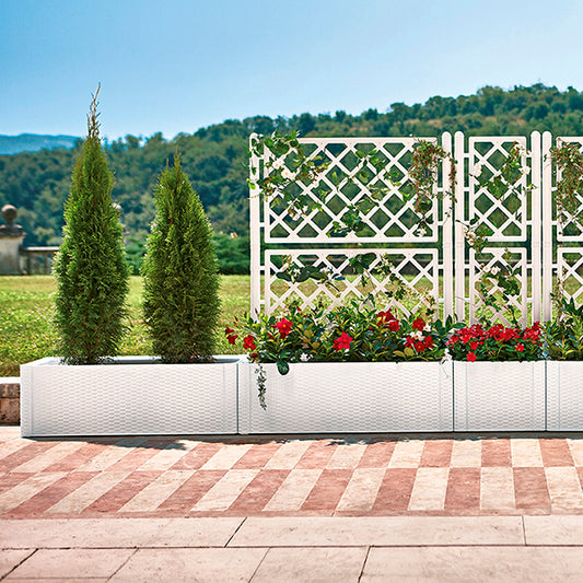 Natural Deluxe četvrtasta kutija za cvijeće sa sistemom za navodnjavanje bijela Svi proizvodi, Vrt i poljoprivreda