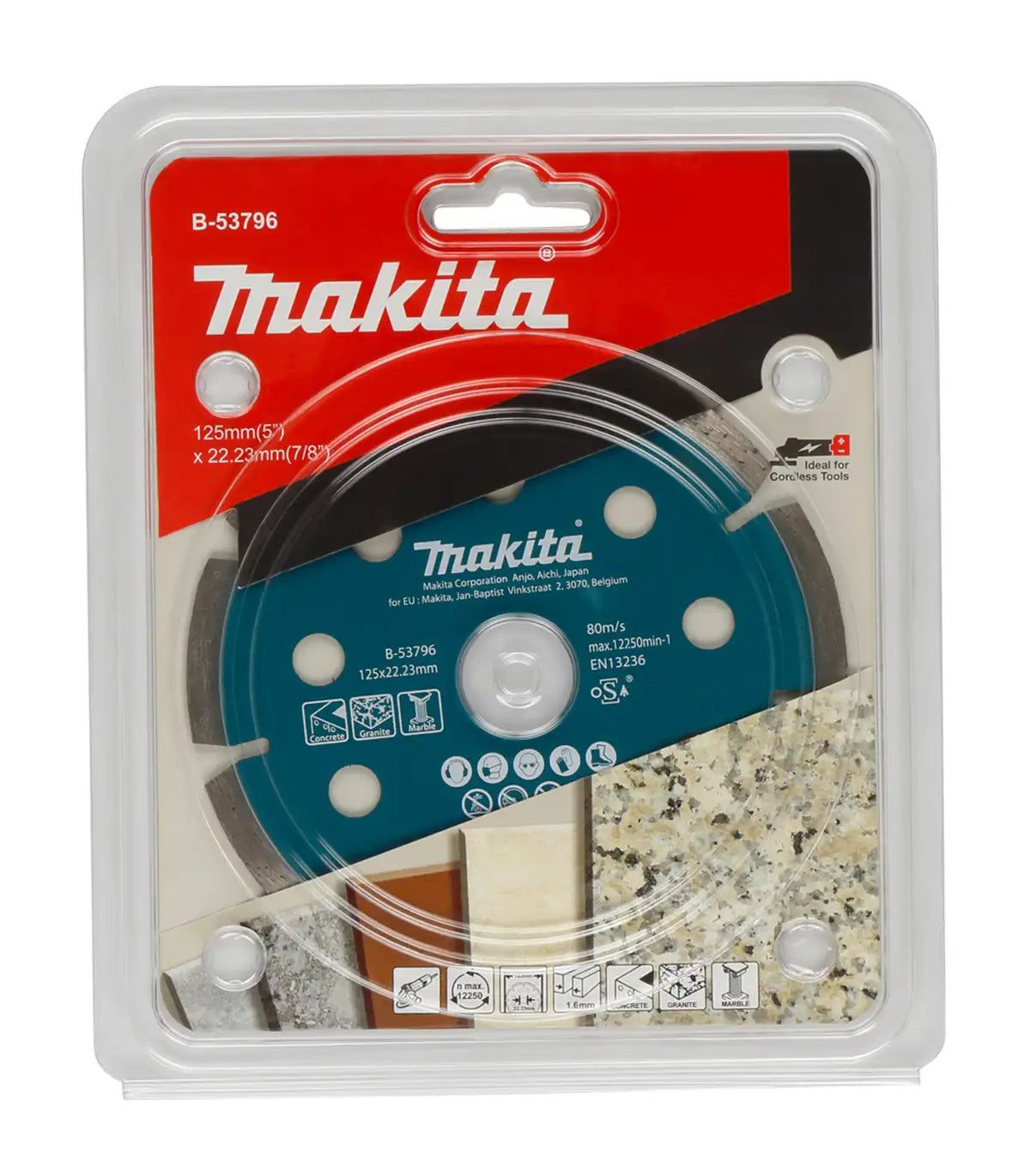 Makita – Dijamantna ploča za granit, beton, mermer 125mm (AC/DC) B-53796 by Makita Dijamantne ploče, Pribor za rezanje