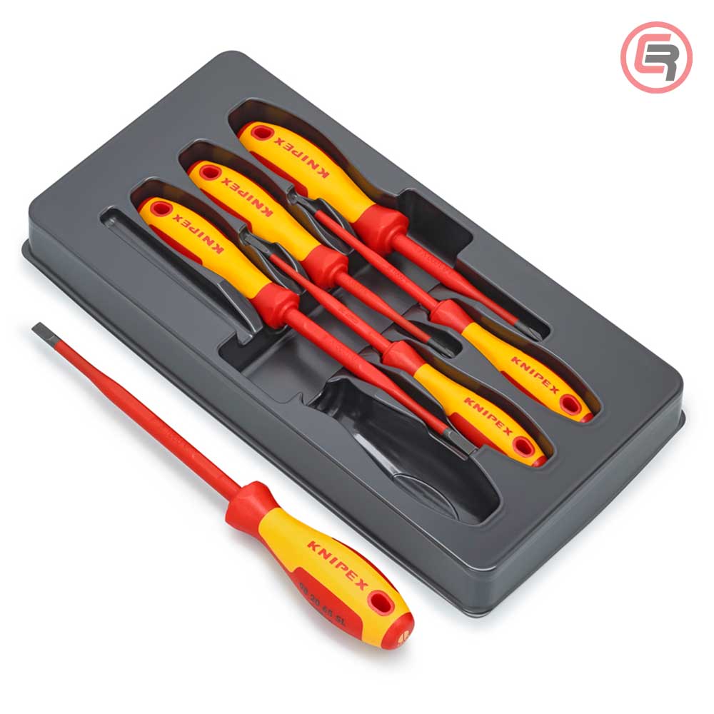 Knipex Garnitura Odvijača Slim VDE 4 plosnata + 2 križna / 6 dijelni 1000V – 00 20 12 V02 by Knipex 00 20 12 V02 Garniture