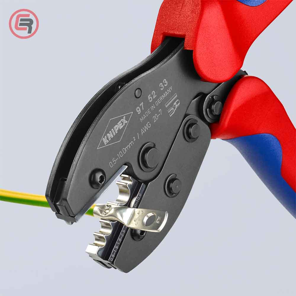 Knipex Kliješta Za Presanje Kabl Stopica Neizoliranih 0,5-10,0 mm2 PreciForce – 97 52 33 by Knipex 97 52 33 Kliješta Za