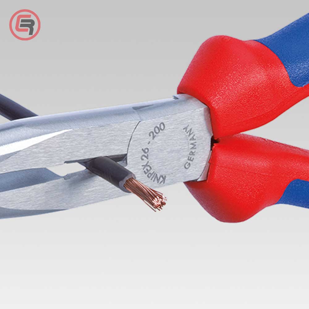 Knipex Kliješta Poluokrugla Špicasta Ravna 200mm – 26 12 200 by Knipex 26 12 200 Kliješta - detalj 4
