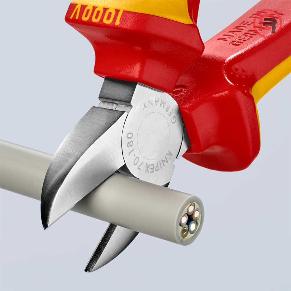 Knipex Kliješta Bočna Sječa – Sječice 180mm 1000V – 70 06 180 by Knipex 70 06 180 Izolovani Alat VDE 1000V - detalj 4