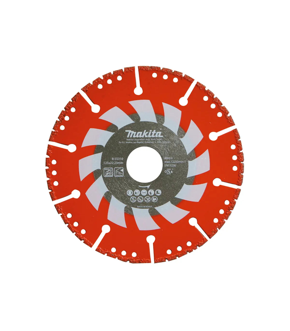 Makita – Ultra izdržljiva vakuumski lemljena dijamantna rezna ploča za brusilice 125 mm B-55310 by Makita Dijamantne ploče, Pribor za rezanje, brušenje i poliranje