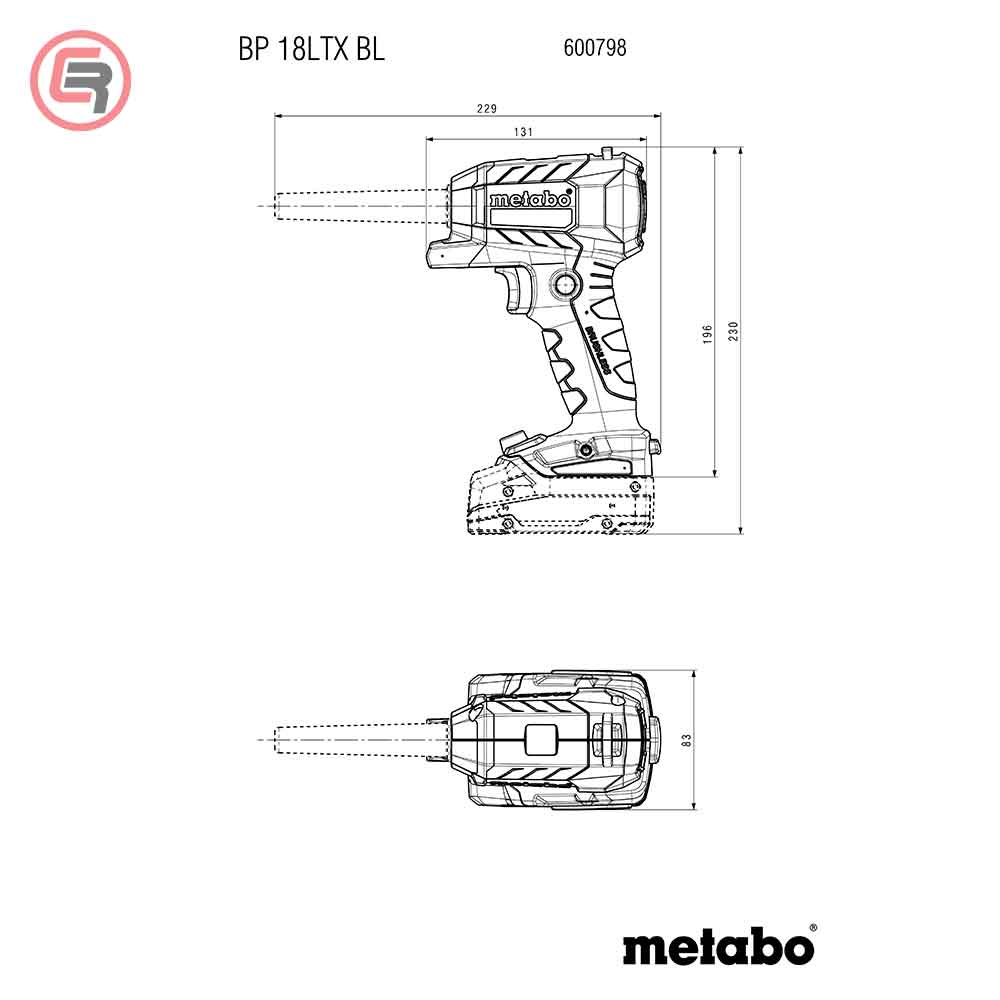 Metabo Puhalica – Duvač Aku BP 18 LTX BL / 18V (bez baterija i punjača) – 600798850 by Metabo 600798850 Aku Vrtni Program