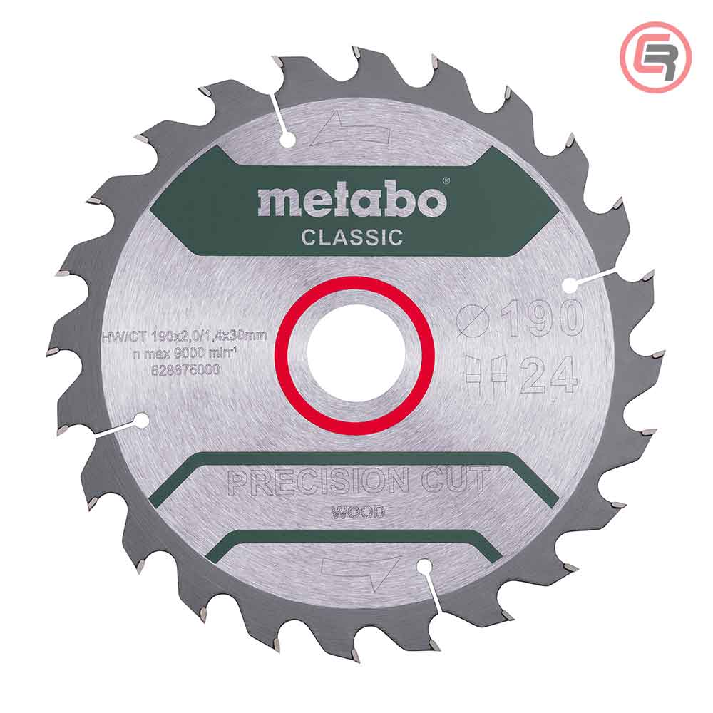 Metabo List Kružne Pile 190 x 2,0 / 1,4 x 30 / Z = 24 WZ 15* Precision Cut Wood Classic – 628675000 by Metabo 628675000