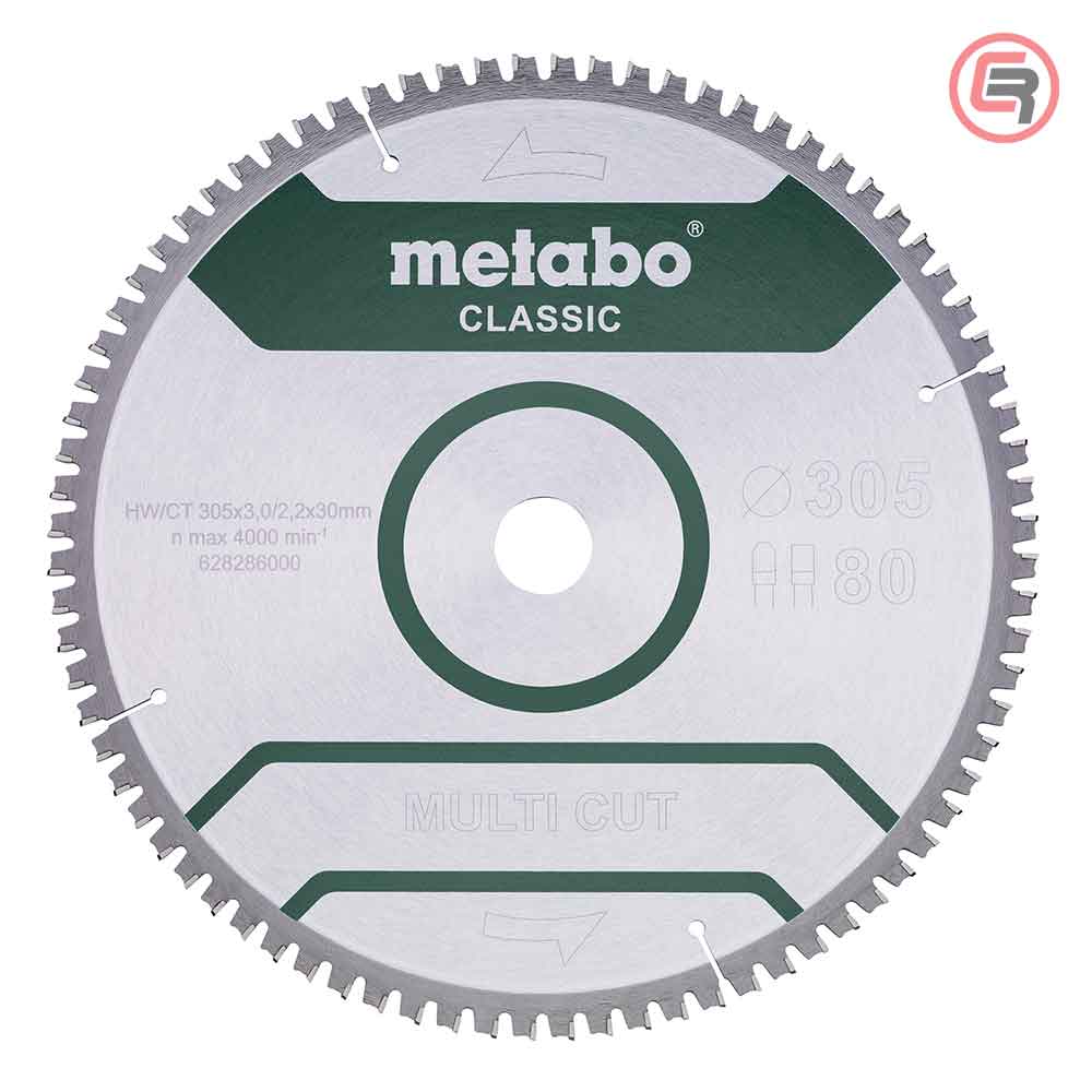 Metabo List Kružne Pile 305 × 3 / 2,2 × 30 / Z = 80 Multi Cut Classic – 628286000 by Metabo 628286000 Listovi Pila