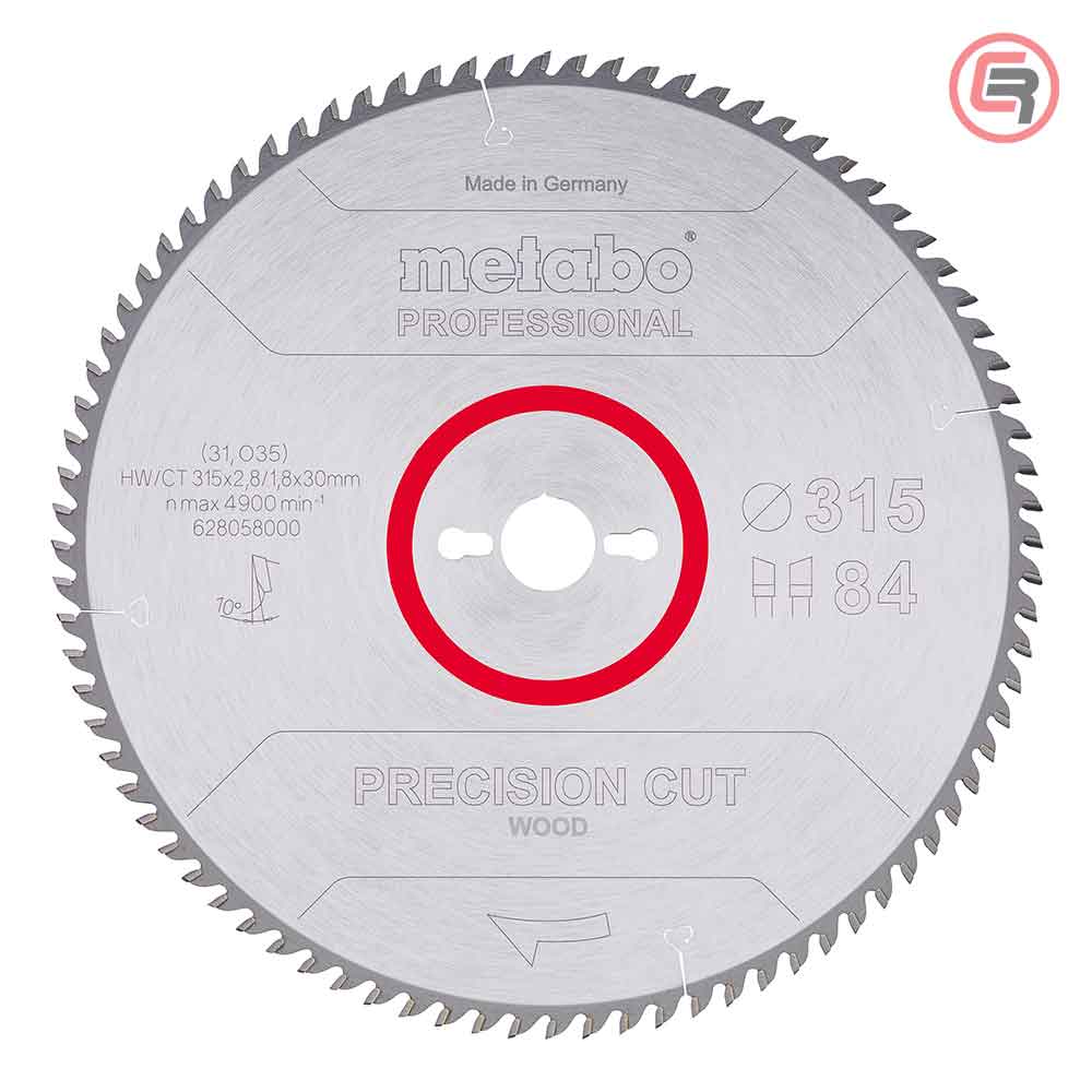 Metabo List Kružne Pile 315 x 2,8 / 1,8 x 30 / Z = 84 Precision Cut Wood Professional – 628058000 by Metabo 628058000