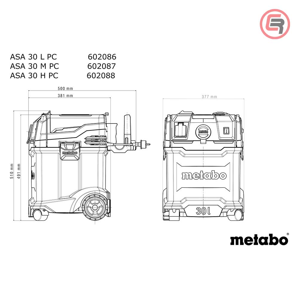 Metabo Usisivač ASA 30 L PC Univerzalni Automatik 1.200 W – 602086000 by Metabo 602086000 Usisivači - detalj 9