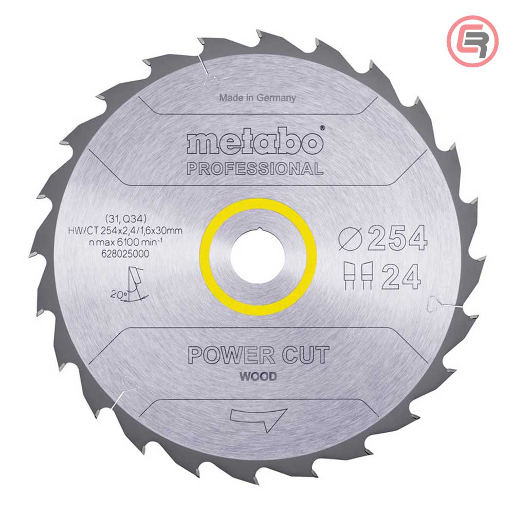 Metabo List Kružne Pile 254 x 2,4 / 1,6 x 30 / Z = 24 Power Cut Wood Professional – 628025000 by Metabo 628025000 Listovi