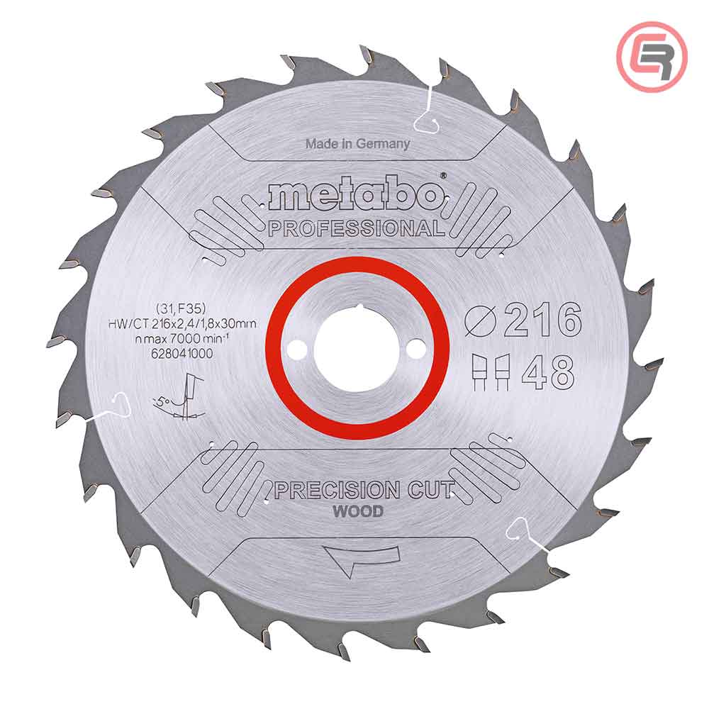 Metabo List Kružne Pile 216 x 2,4 / 1,8 x 30 / Z = 48 Precision Cut Wood Professional – 628041000 by Metabo 628041000