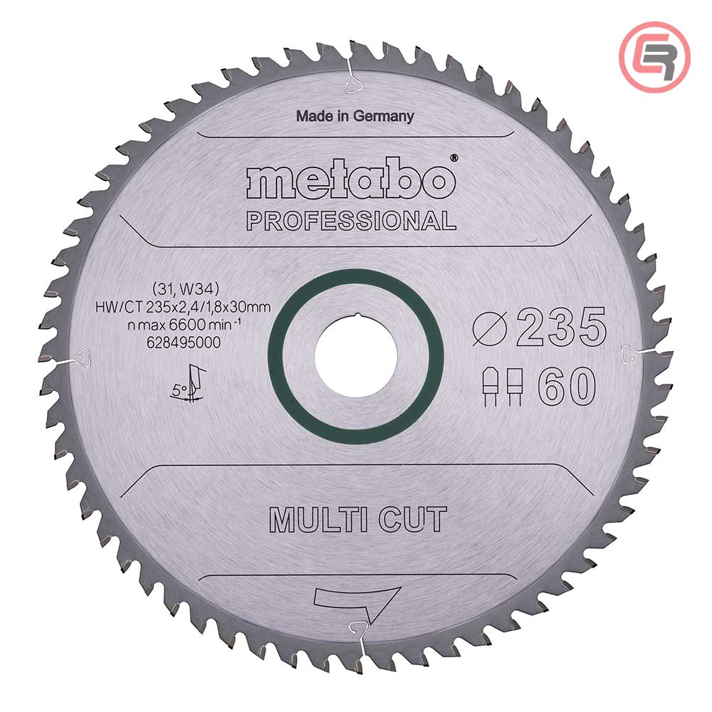 Metabo List Kružne Pile 235×2,4/1,8×30 / Z=60 Multi Cut Professional – 628495000 by Metabo 628495000 Listovi Pila