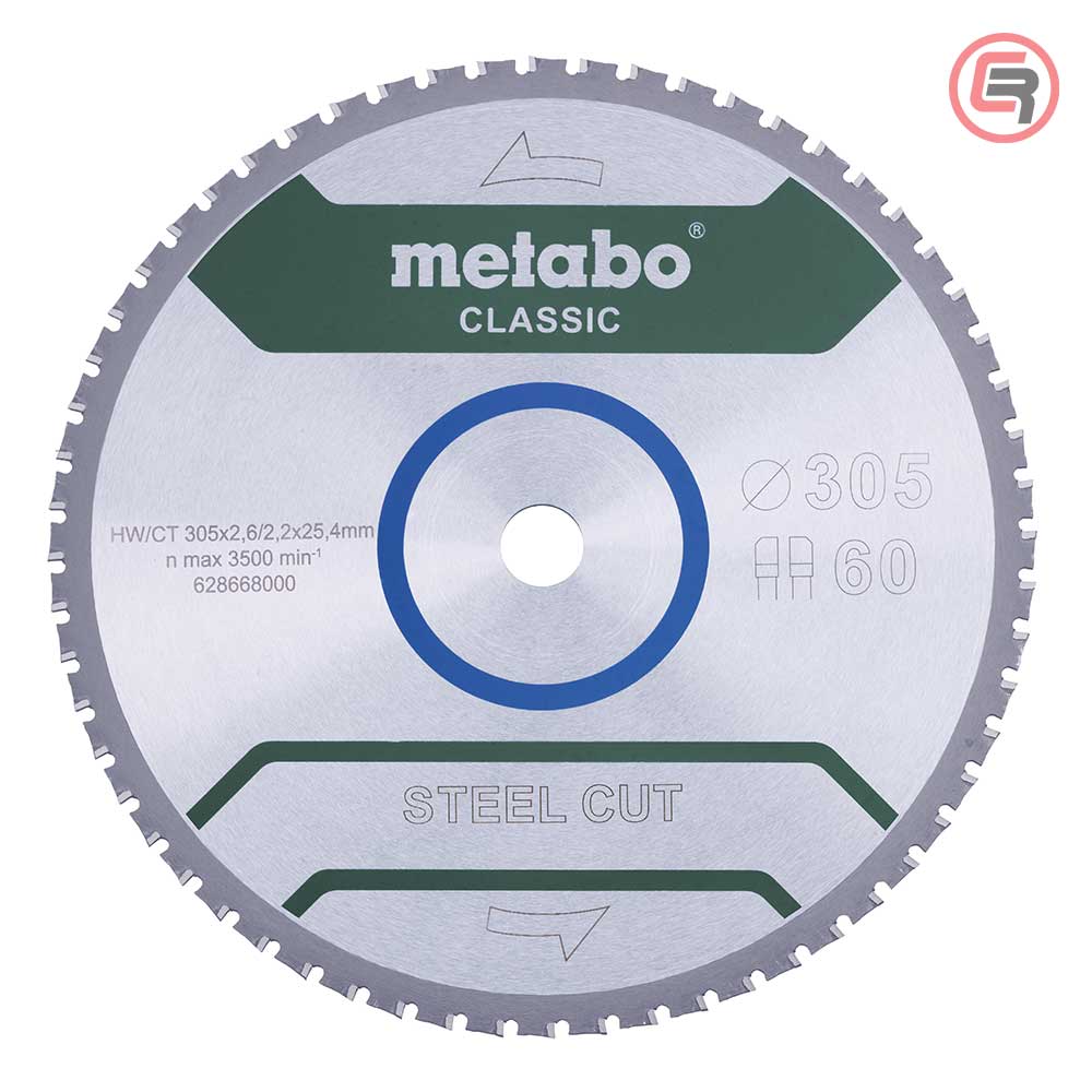 Metabo List Kružne Pile Za Metal 305×2,6/2,2×25,4 / Z=60 Steel Cut Classic – 628668000 by Metabo 628668000 Listovi Pila