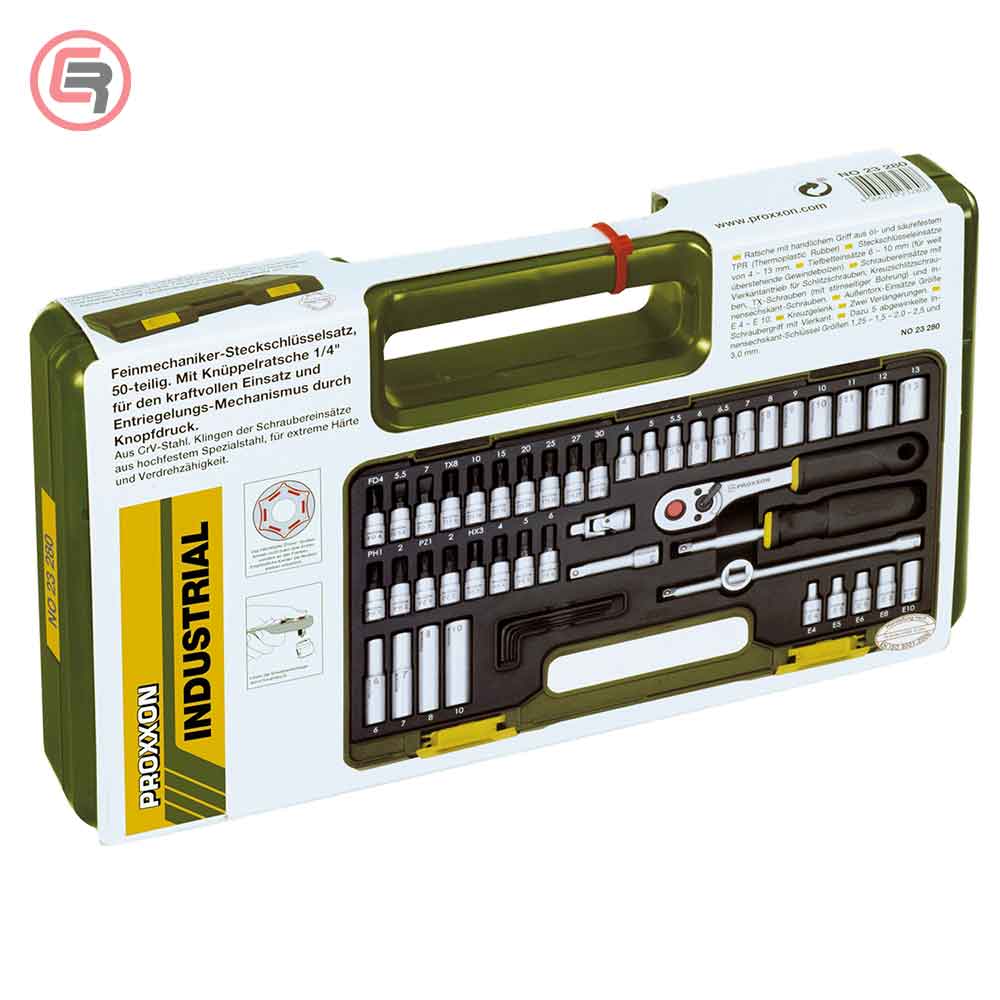Proxxon Garnitura Nasadnih Ključeva 1/4” 4 – 13 mm / 50 dijelna – 23280 by Proxxon 23280 Garniture / Setovi Alata - detalj 7