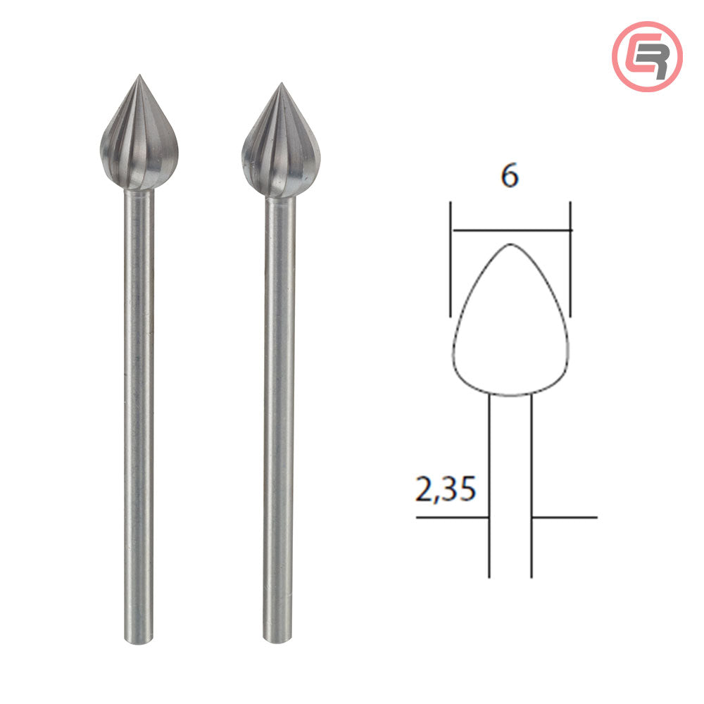 Proxxon Štift Za Glodanje 6,0 mm Oblik Plamena / 2 kom – 28724 by Proxxon 28724 Pribor Za Mikro / Modelarski Alat