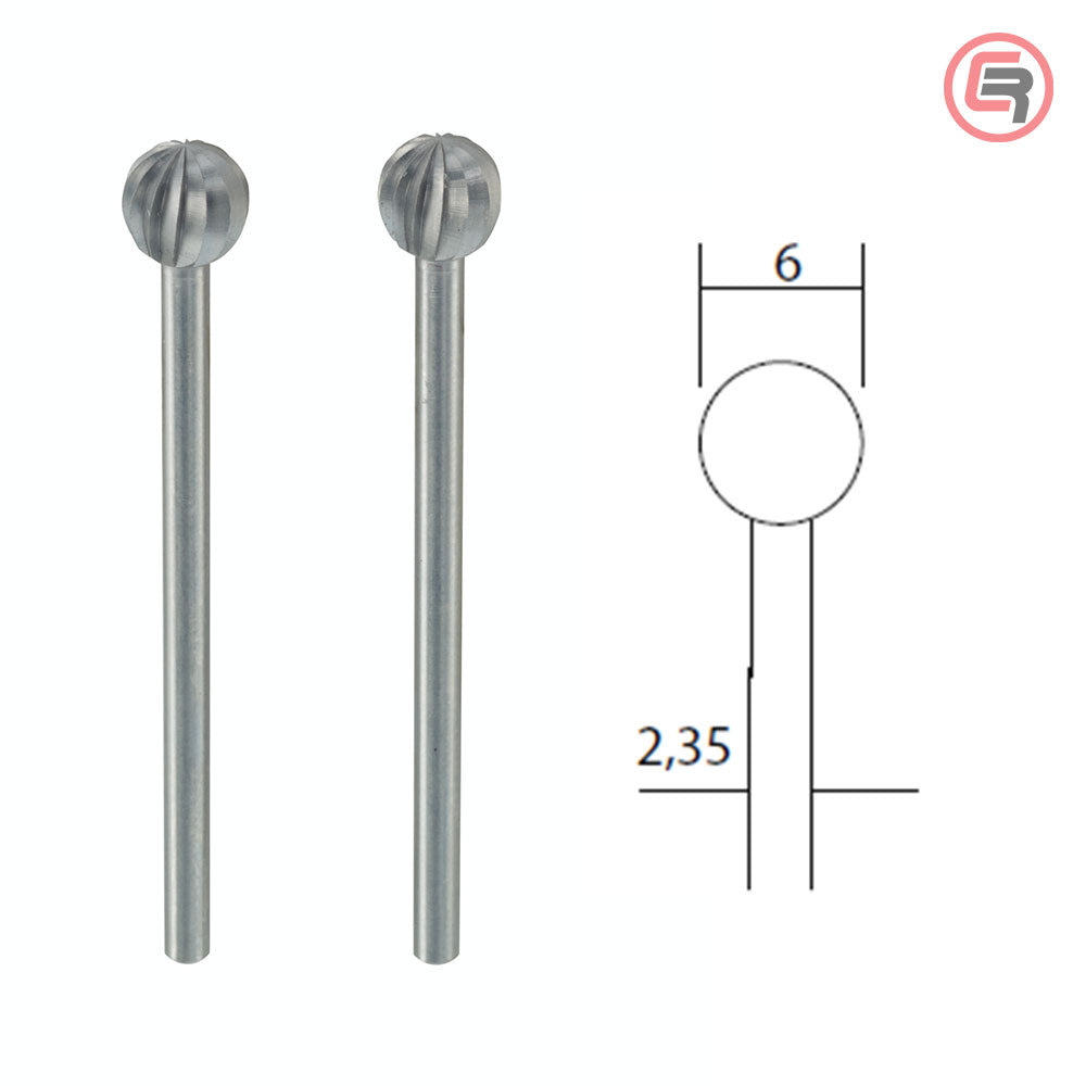 Proxxon Štift Za Glodanje 6,0 mm Kuglasti / 2 kom – 28725 by Proxxon 28725 Pribor Za Mikro / Modelarski Alat