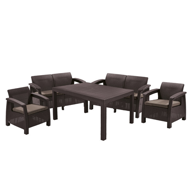 Set Corfu Fiesta antracit/smeđa Baštenski namještaj, Svi proizvodi, Vrt i poljoprivreda