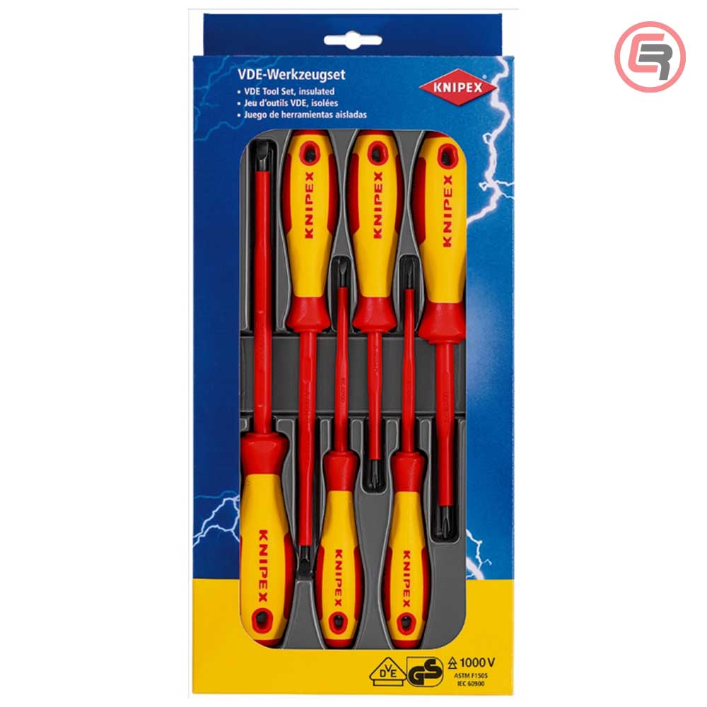 Knipex Garnitura Odvijača VDE 4 plosnata + 2 križna / 6 dijelni 1000V – 00 20 12 V01 by Knipex 00 20 12 V01 Garniture /