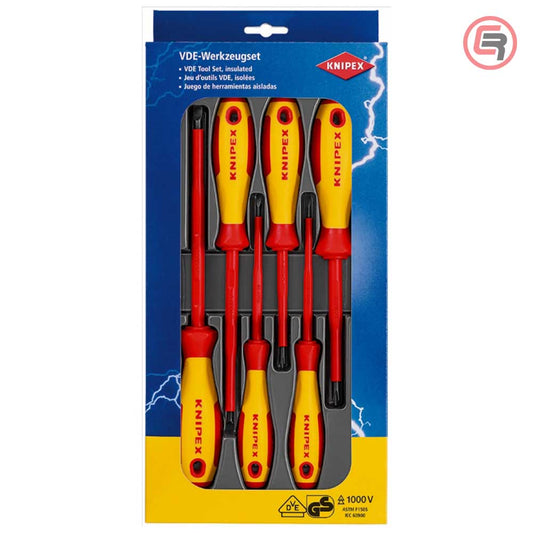 Knipex Garnitura Odvijača VDE 4 plosnata + 2 križna / 6 dijelni 1000V – 00 20 12 V01 by Knipex 00 20 12 V01 Garniture /