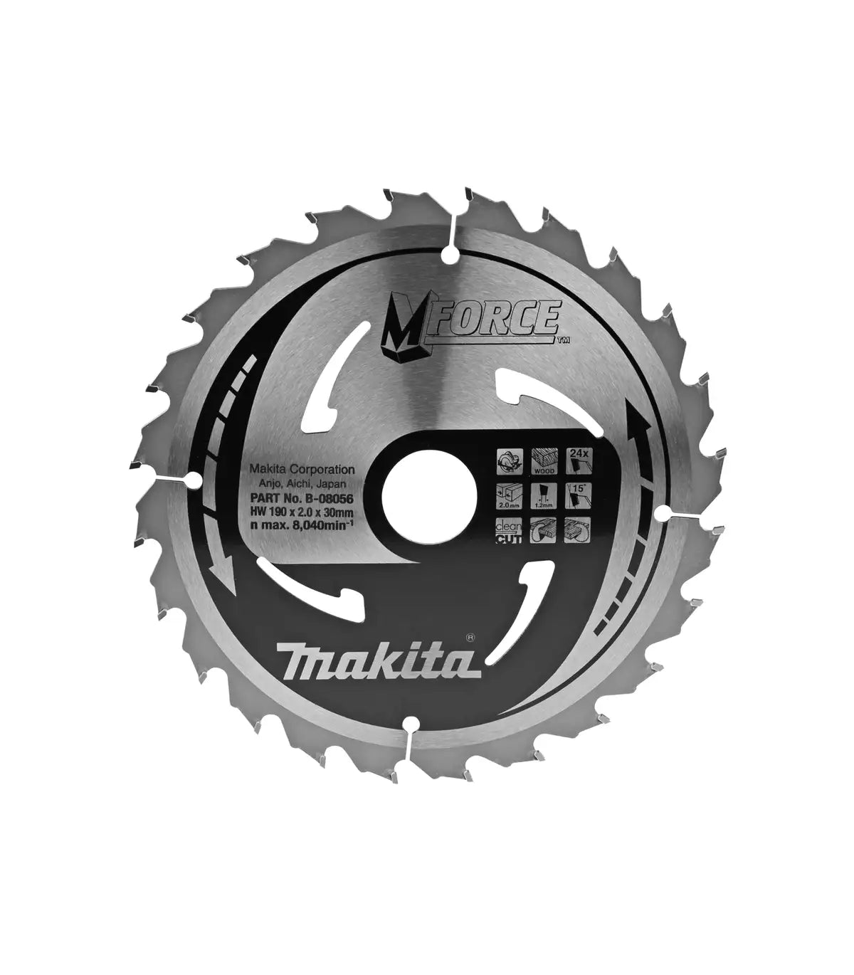 Makita – List / ploča za pilu M-Force 190×30 24Z (za drvo) B-32041 by Makita Pribor za pile i cirkulare