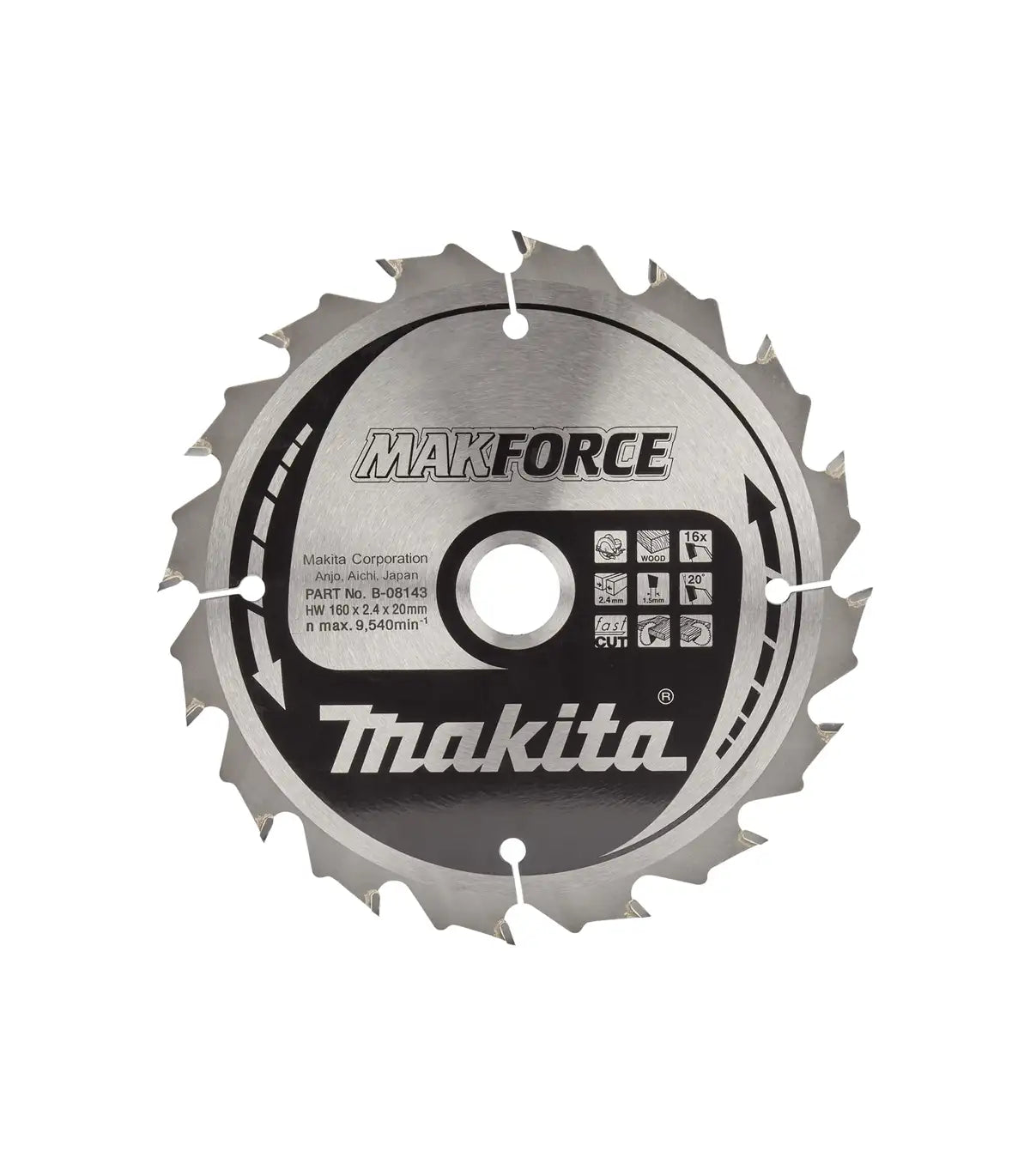 Makita – List / ploča za pilu Mak-Force 160×20 16Z (za drvo) B-32091 by Makita Pribor za pile i cirkulare