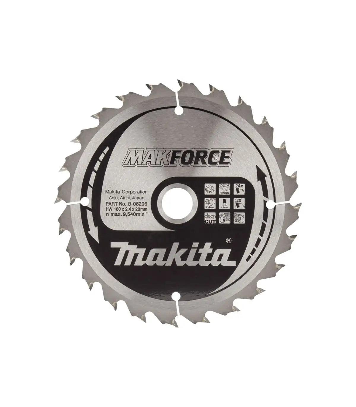 Makita – List / ploča za pilu Mak-Force 160×20 24Z (za drvo) B-08296 by Makita Pribor za pile i cirkulare